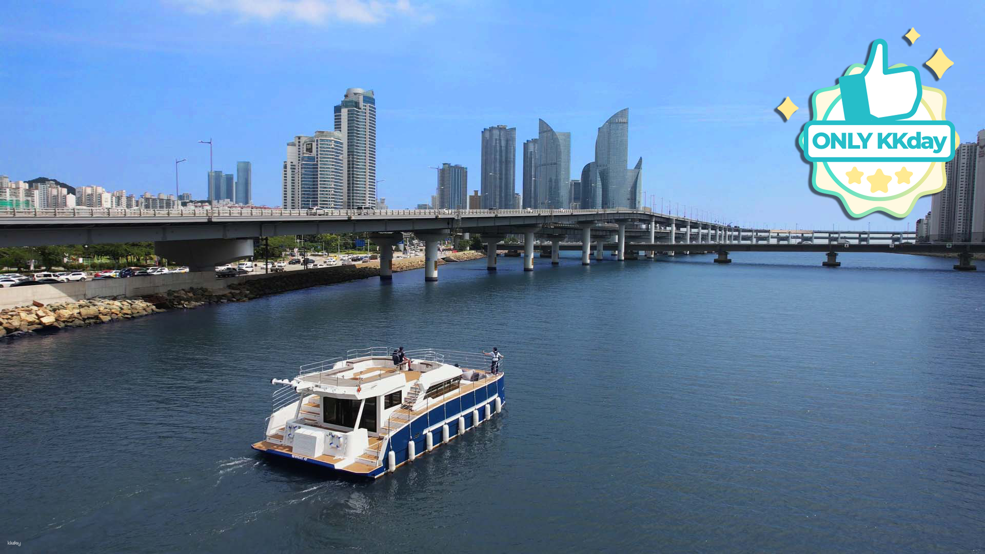 Experience the scenic beauty of Busan on the Haeundae River Cruise gliding past iconic landmarks like Gwangan Bridge and The Bay 101 while soaking in stunning river views.